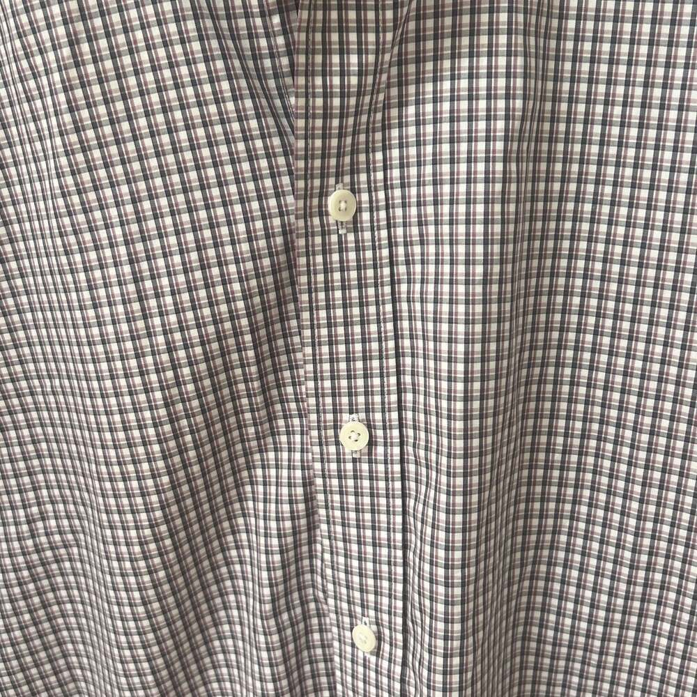 Jos A Bank Traveler tailored fit size M blue multi colored long sleeve Shirt - Picture 4 of 7